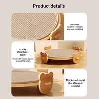 Lit et griffoir pour chat de style japonais en panneau de densité, rafraîchissant pour l'été, double usage, durable, sans peluches, toutes saisons, en carton