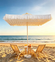 Parasol de plage et de terrasse de luxe en aluminium sur mesure, direct usine, pour parcs, restaurants, auvents extérieurs et pavillons de protection solaire