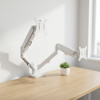 Soporte de Escritorio para Dos Monitores, Resistente, con Brazo de Resorte de Gas Hidráulico, VESA 100x100, AUKI