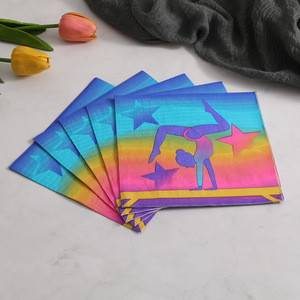 Printed napkins, cross-border holiday party dance tableware decoration square napkins, colored disposable <b>paper</b> towels wholesale - Product Image 4