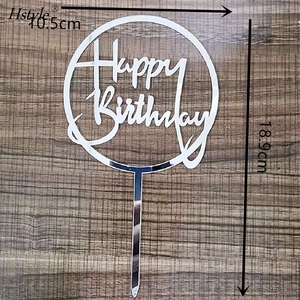 Gold Hand Writing Happy Birthday Cake Topper bastoncini <span class=keywords><strong>per</strong></span> Cupcake in acrilico <span class=keywords><strong>per</strong></span> decorazioni <span class=keywords><strong>per</strong></span> feste di <span class=keywords><strong>compleanno</strong></span> PQA660 - Product Image 6