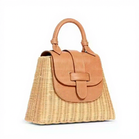 Nouveau Sac à Main en Rotin Tressé Style Vintage 2026 pour Femme avec Poignée Supérieure – Sac Fourre-Tout de Luxe Fait Main pour Femme