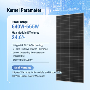แผงโซลาร์เซลล์แบบสองหน้า Longi 670w 655w 660w 600w กระจกสองชั้น - Product Image 2