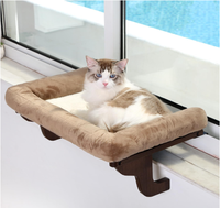 Repose-pieds pour chat sur le rebord de la fenêtre, lit suspendu robuste pour chat avec coussin doux, hamac de repos pour animaux domestiques d'intérieur pour les chats de grande taille