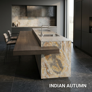 Nouvelle Arrivée Bloc de Placage en Pierre Flexible Translucide Argent Or Écologique Naturel Taille 280 cm pour Intérieur de Villa - Product Image 2