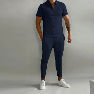 Completo Sportivo Estivo da <span class=keywords><strong>Uomo</strong></span> S-3XL, Set Trendy <span class=keywords><strong>Giovanile</strong></span> con Top a Maniche Corte e Pantaloni con Coulisse, 2 Pezzi, <span class=keywords><strong>Abbigliamento</strong></span> Streetwear - Product Image 4