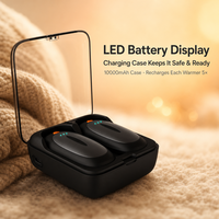 Chauffe-mains rechargeable portable USB, chauffe-poche électrique, batterie 14000mAh, chauffage rapide pour l'hiver, le camping en plein air, l'utilisation au garage