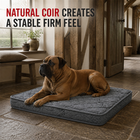 Matelas orthopédique pour chien, noyau naturel, soutien ferme, pour grandes races, avec housse amovible imperméable