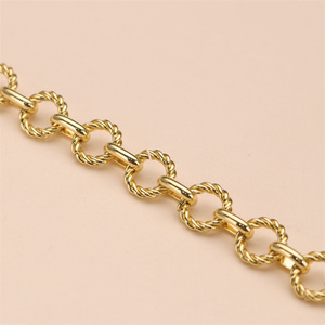 Chất lượng cao 18K vàng thực mạ đồng thau chuỗi, thành phần Vòng cổ Phụ kiện dây chuyền,, kích thước lớn Vòng vàng brass <span class=keywords><strong>chains</strong></span> - Product Image 5