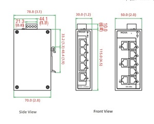 MT-EDS-205A New Brand 5-Port 10/100Mbps Unmanaged Industrial <b>Ethernet</b> <b>Switch</b> IP30 Fanless Design for Harsh Environments - Product Image 5