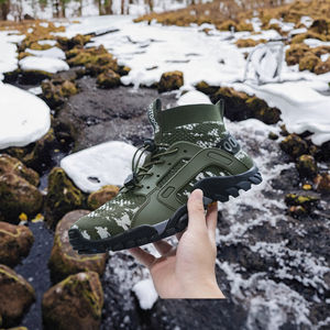 Chaussures de randonnée respirantes en maille tissée pour hommes, idéales pour la pêche en rivière, avec amorti, pour toutes les saisons (été comme hiver) - Product Image 3