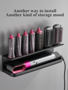 Support de sèche-<span class=keywords><strong>cheveux</strong></span> <span class=keywords><strong>Dyson</strong></span> en métal pour salon/ménage étagère de rangement pour salle de bain organisateur de maquillage - Product Image 3