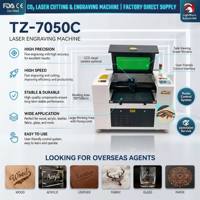 Graveur laser CO2 de bureau économique 7050 60W/80W/100W |   Conception compacte pour le bricolage et les petites entreprises |   Quantité minimale de commande faible