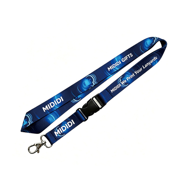 Custom Eco- Friendly Lanyard Full Color Printing Smooth Neck Strap Recycled Sublimation RPET Lanyards Phone Holder Lanyards