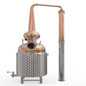 GHO Hot Sale Red Copper/SS304 Still Alcohol Distillery Machine Gin Distiller Distillation