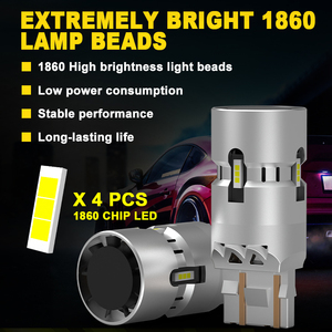 <span class=keywords><strong>Ampoule</strong></span> <span class=keywords><strong>LED</strong></span> G-View Super Bright 7443 W21/5W T20 4SMD Rouge pour feux de freinage, feux stop, feux de stationnement, feux de jour (DRL) de voiture, 360 degrés - Product Image 3