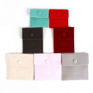 Bolsa de Terciopelo Personalizada al por Mayor con Botón de Cierre para Joyas: Pendientes, Collares, Pulseras, Broches, Anillos, Relojes, Piedras Preciosas, Reciclable - Product Image 1