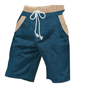 Shorts amples basiques pour hommes, style streetwear, en coton/fibre de bambou, avec logo en relief, collection Printemps-Été - Product Image 2