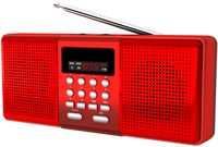 Radio numérique portable AM FM avec batterie rechargeable, écran LCD, lecteur MP3 USB et carte TF, haut-parleur intégré