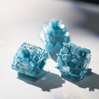 Interrupteurs tactiles AKKO V5 Creamy Blue Pro MX Style (455gf 5 broches/Mod 3 broches, pré-lubrifiés en usine, 45 pièces)