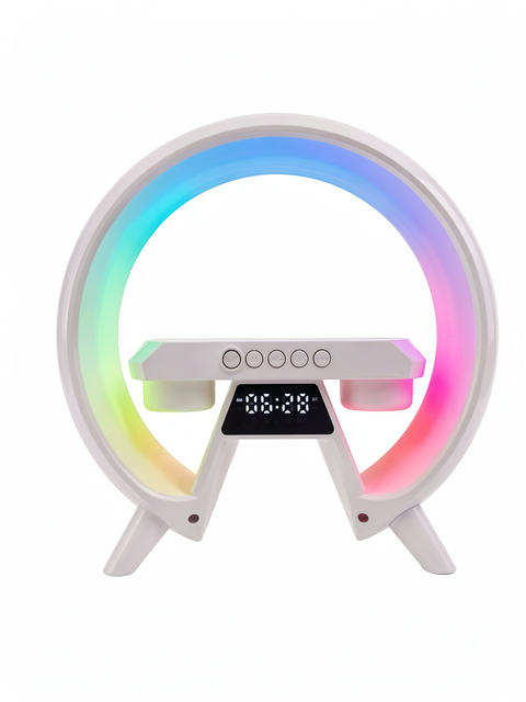Bluetooth 5.3 RGB Speaker Wireless Charging Dock Multifunction Desk Audio With LED Light for Home Office