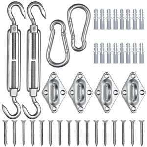 Kit de fixation pour voile d'ombrage Db, rectangulaire 6 pouces, en polyester enduit de PVC, pour jardin et patio - Product Image 5