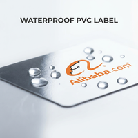 Autocollants adhésifs en PVC écologiques, durables, thermosensibles, imprimés en couleur, logo personnalisé pour les boissons, l'eau minérale