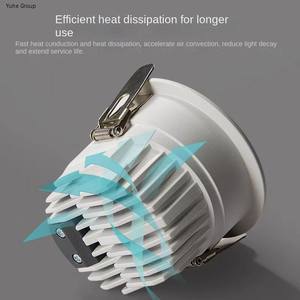 Moderna Lámpara LED Empotrada de Aluminio, Fundición a Presión, Antideslumbrante, Iluminación Interior Oculta de 90 mm, IP65, para Sala de Estar, Dormitorio, Hotel - Product Image 3