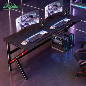 <span class=keywords><strong>Bureau</strong></span> de jeu professionnel Wayon en forme de K, table PC en fibre de carbone avec accents de course RGB et arc ergonomique pour les sports électroniques - Product Image 5