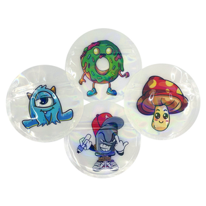 Caja de bolsas Mylar con forma de troquelado holográfico de dibujos animados personalizados, embalaje Ziplock de plástico con forma especial Irregular para CD DVD 3,5g leche - Product Image 2