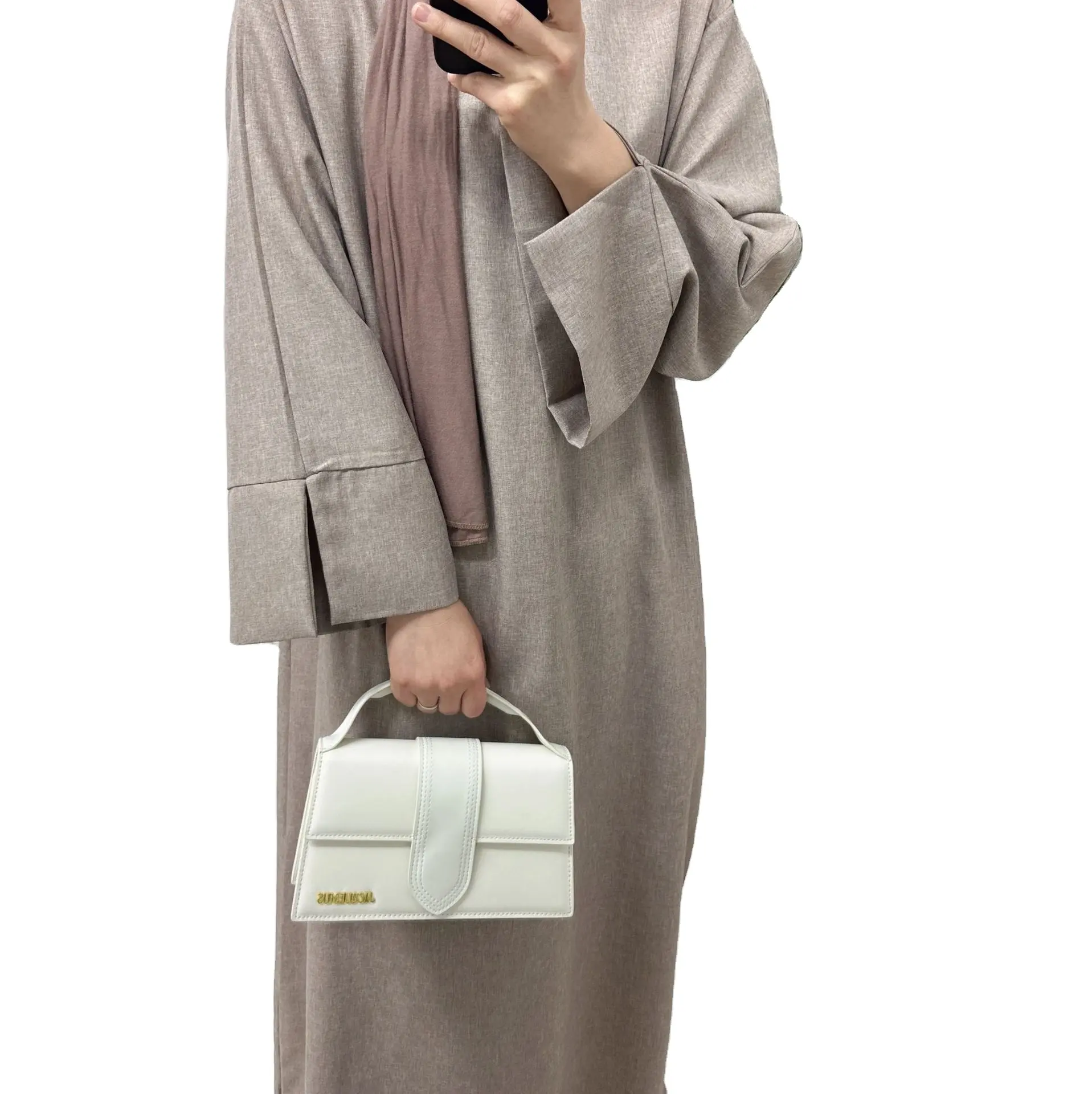 Abaya de couleur unie préférée pour femmes robe musulmane 2024 dames Abaya pour vêtements musulmans femmes musulmanes robe Abaya