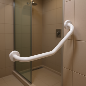 Barra de Agarre de Seguridad para Baño, 30 x 30 cm, Ángulo de 45 Grados, Blanca - Product Image 3