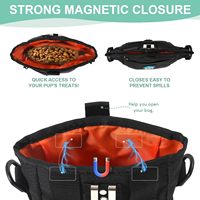 Qiqu Pochette de friandises pour chien personnalisée fermeture magnétique avec Clicker d'entraînement conception mains libres pour éviter les déversements