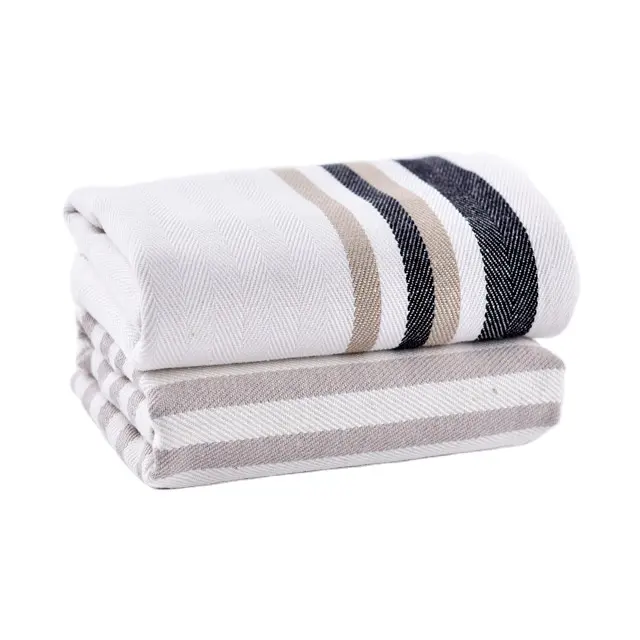 Cotton White Kitchen Dishcloths Towel Tea Towels cleaning rags plain duster cloth yarn dyed dish towel set