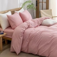 Ensemble de literie d'hôtel personnalisé OEM, super doux, 100% coton, respirant, séchage rapide, lavable en machine, sans plis, 3 pièces