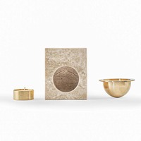 Nouveau foncé Emperador marbre brûleur à huile essentielle réchauffeur d'huile brun aromathérapie bougie cire fondre plus chaud marbre brûleur d'encens