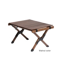 Table de pique-nique pliante portable en bois de hêtre moderne de haute qualité pour le camping et la randonnée en plein air, mobilier d'extérieur ultraléger