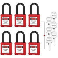 BOZZYS Cadenas de sécurité en nylon Verrouillage Loto Serrures avec manille de 38mm pour verrouillage industriel-Tagout