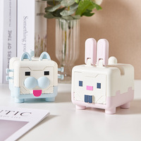 Dessin animé multi-fonctionnel Mini boîte de rangement Songtai support de téléphone portable en plastique pour étudiant bureau à domicile accessoire de bureau