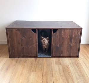 Modern Double-Litter-Box Cabinet Dual <strong>Cat</strong> Furniture Hide Litter Protective Enclosure for <strong>Cat</strong> Litter <strong>Cupboard</strong> - Product Image 5