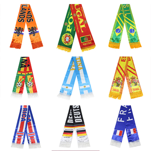 Factory Custom Any Printing All Countries Flag Scarf Fans Scarf Football Sport Games Fans Scarves