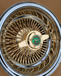 Cerchi in Acciaio Cromato Dayton Styles 13/14/15 Deep Dish Nuovi / Ruote a Raggi Triple Gold / Completamente Dorate da 15 Pollici - Product Image 2