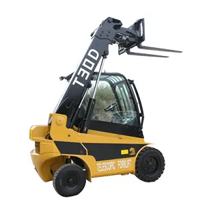 Teleskopik 2WD 3ton telehandler forklift 45kw motor mini vücut ucuz fiyat 4m direk yüksek yapılandırma kabin sürücü