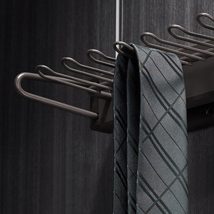 Organizador de ropa, estante de almacenamiento tipo gancho colgante para bufandas y cinturones, accesorio para guardarropa que ahorra espacio - Product Image 1