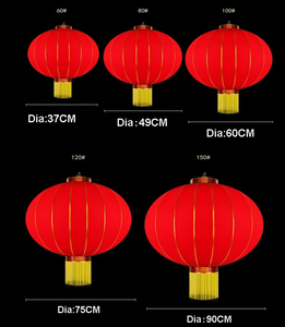 Đám cưới truyền thống đường phố điện giáng sinh lớn lễ hội lụa không thấm nước màu đỏ năm mới Trung Quốc LED Đèn lồng với đèn - Product Image 3