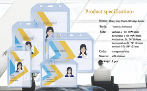 <span class=keywords><strong>Porte</strong></span>-<span class=keywords><strong>badge</strong></span> en <span class=keywords><strong>plastique</strong></span> transparent pour carte d'identité, <span class=keywords><strong>pochette</strong></span> verticale en PVC étanche - Product Image 6