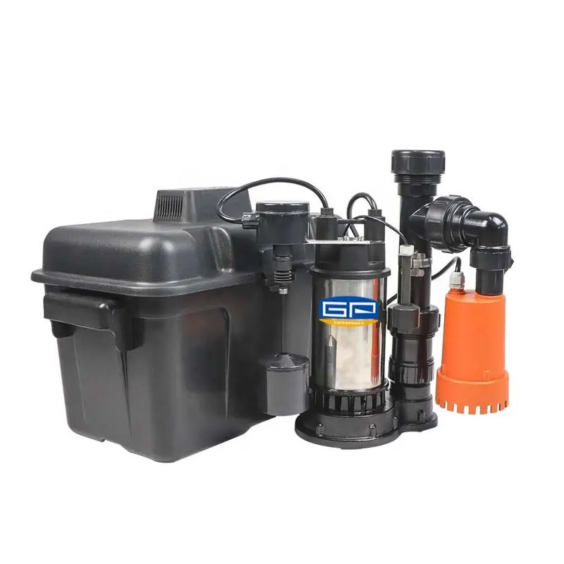 GP entreprises pompe fabricant DC batterie alimentation système de pompe de secours primaire pompe de vidange Submersible d'eau sale pour la maison