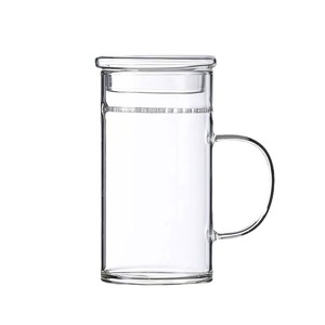 Taza de té de vidrio de borosilicato alto con asa y tapa para preparar té verde con filtro de separación para uso en oficina - Product Image 5