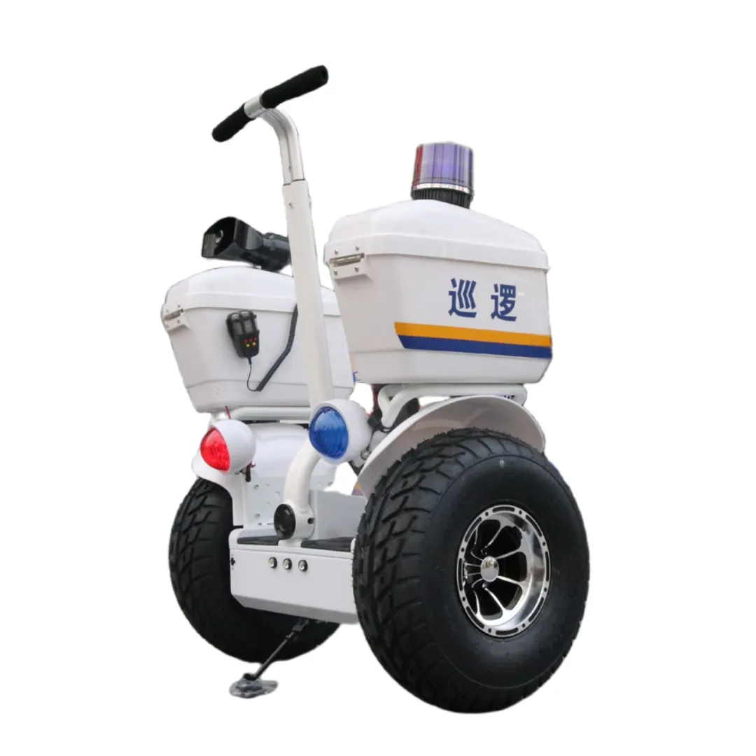2 tekerlekler 19 inç kendini dengeleme elektrikli güvenlik görevlisi devriye Scooter kolu ile yetişkin için elektrikli denge scooter'ı uzun menzilli