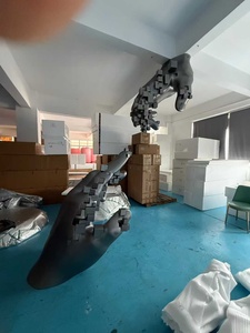 Diseño personalizado minimalista abstracto gran palma resina fibra de vidrio escultura 3D modelo Villa habitación decoración Hotel arte colgante - Product Image 2